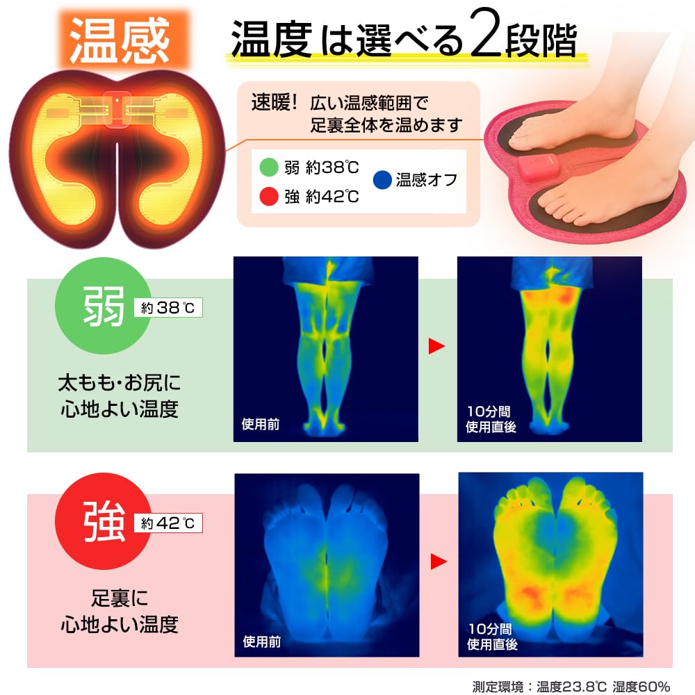 千葉真子監修 脚用EMS Jogfoot 歩トレパット　新品　ブラック 千葉真子監修 脚用EMS Jogfoot 歩トレパッド : ダイエットビューティ